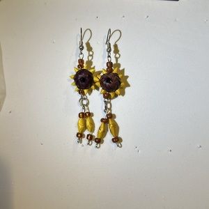 Handmade Sunflower Earrings 🌻